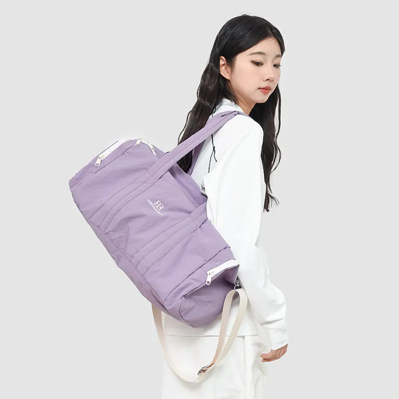 Yalu Nylon Travel Bag Unisex Gray/Purple/Yellow/Coffee-5