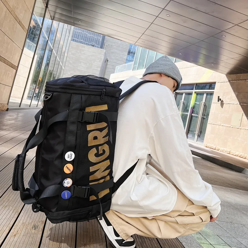 Yalu Nylon Travel Bag Unisex Black/Gray/Army Green-1