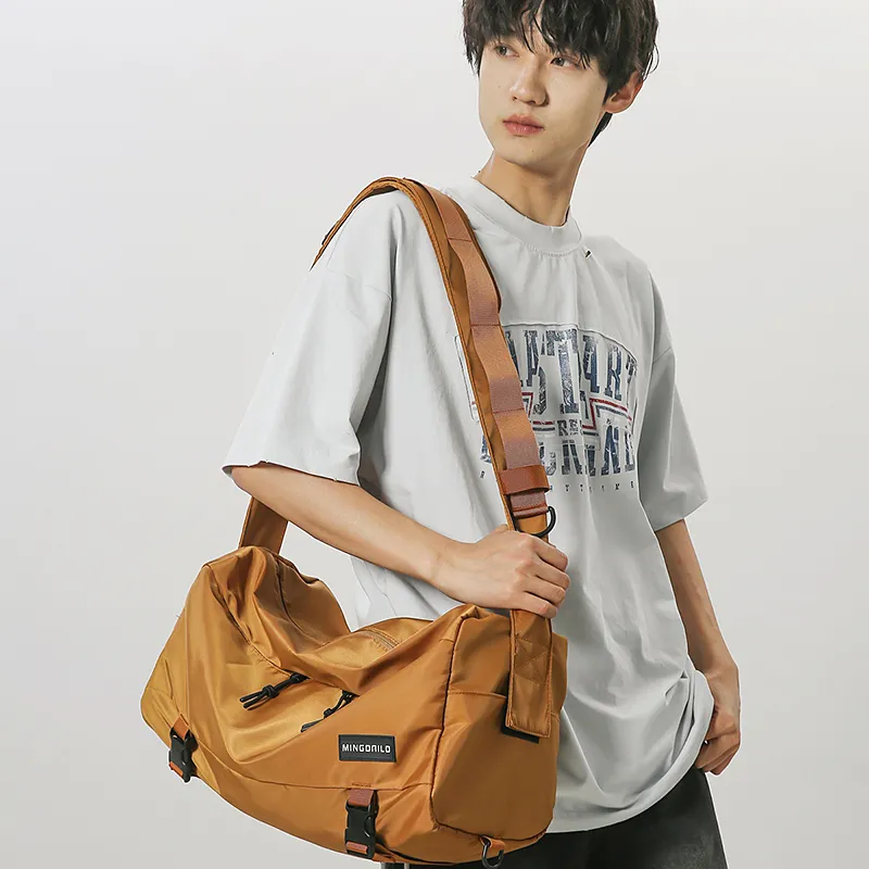 Yalu Nylon Shoulder Bag Regular Unisex Multicolor-17