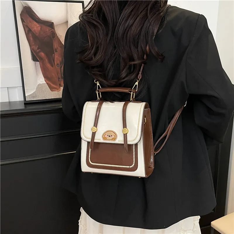 Yalu PU One Shoulder Crossbody Backpack Women's Multicolor-21