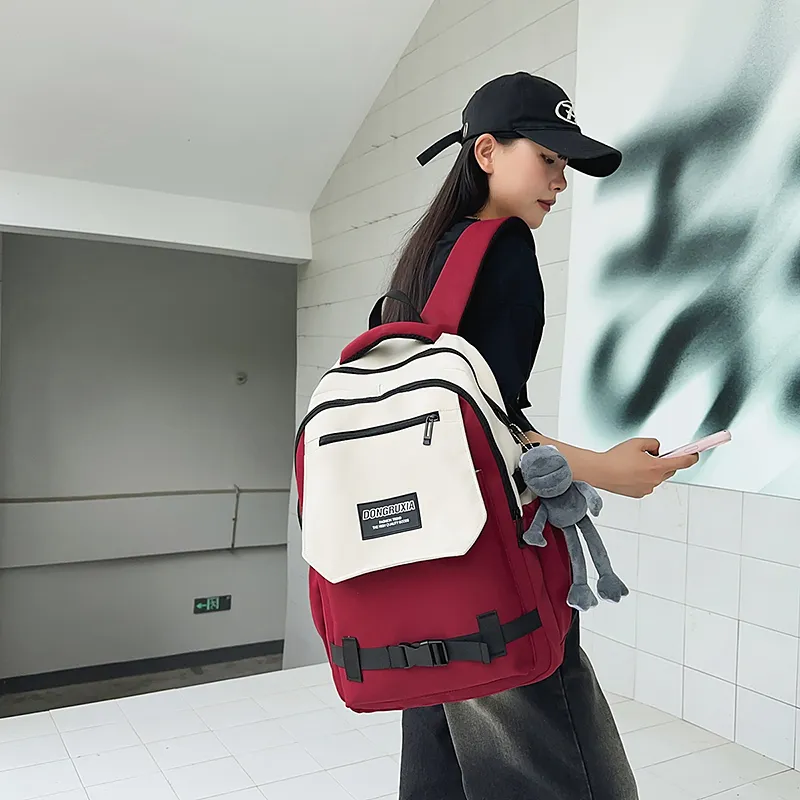 Yalu Nylon Backpack Regular Unisex Multicolor-17