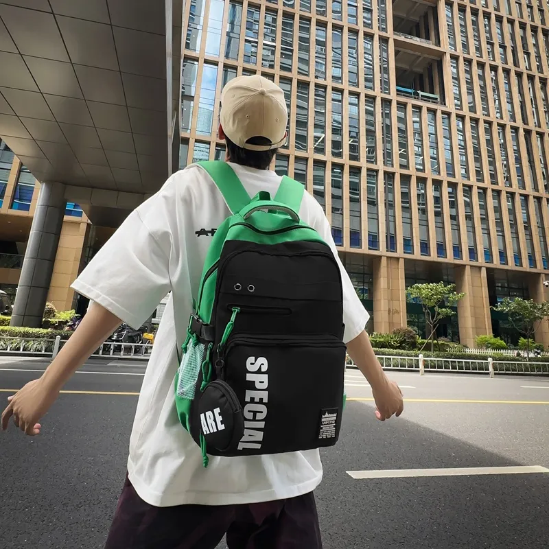 Yalu Nylon Backpack Regular Unisex Multicolor-13