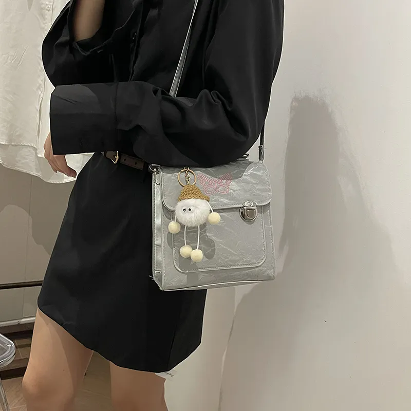 Yalu PU Backpack Women's Pink/Silver/Green/White/Black-11