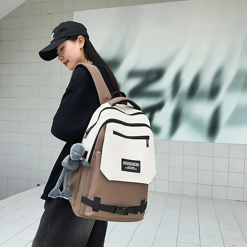 Yalu Nylon Backpack Regular Unisex Multicolor-21