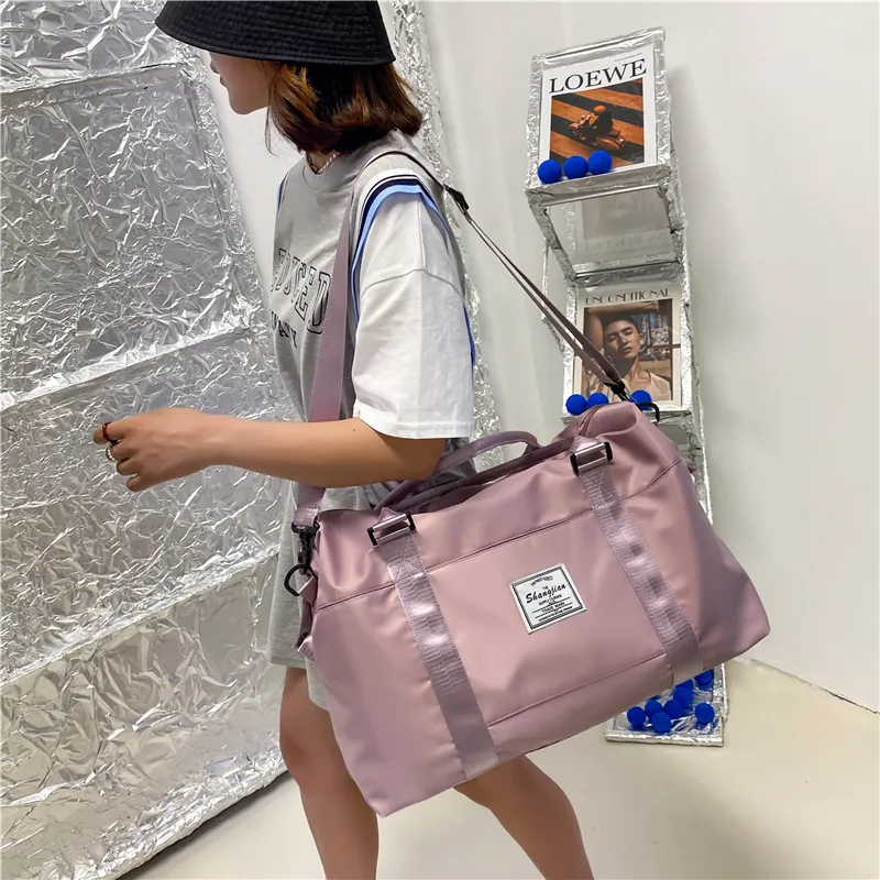 Yalu Nylon Travel Bag Unisex Black/Green/Blue/Purple/Pink/Light Gray-21