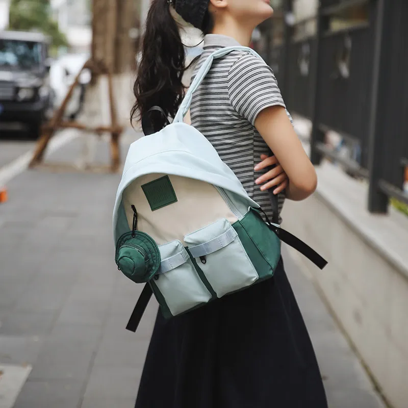 Yalu Nylon Backpack Unisex Multicolor-5