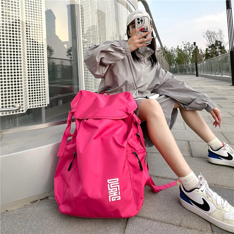 Yalu Oxford Backpack Regular Unisex Black/Gray/Pink/Sky Blue-13