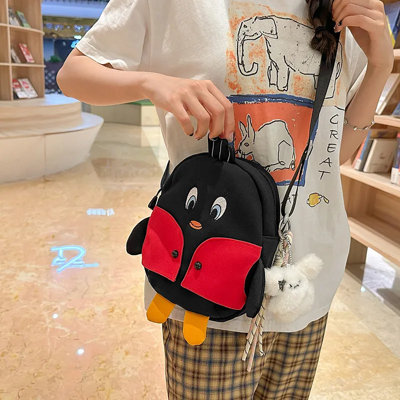 Yalu Nylon Shoulder Bag Unisex Black/White/Yellow-3