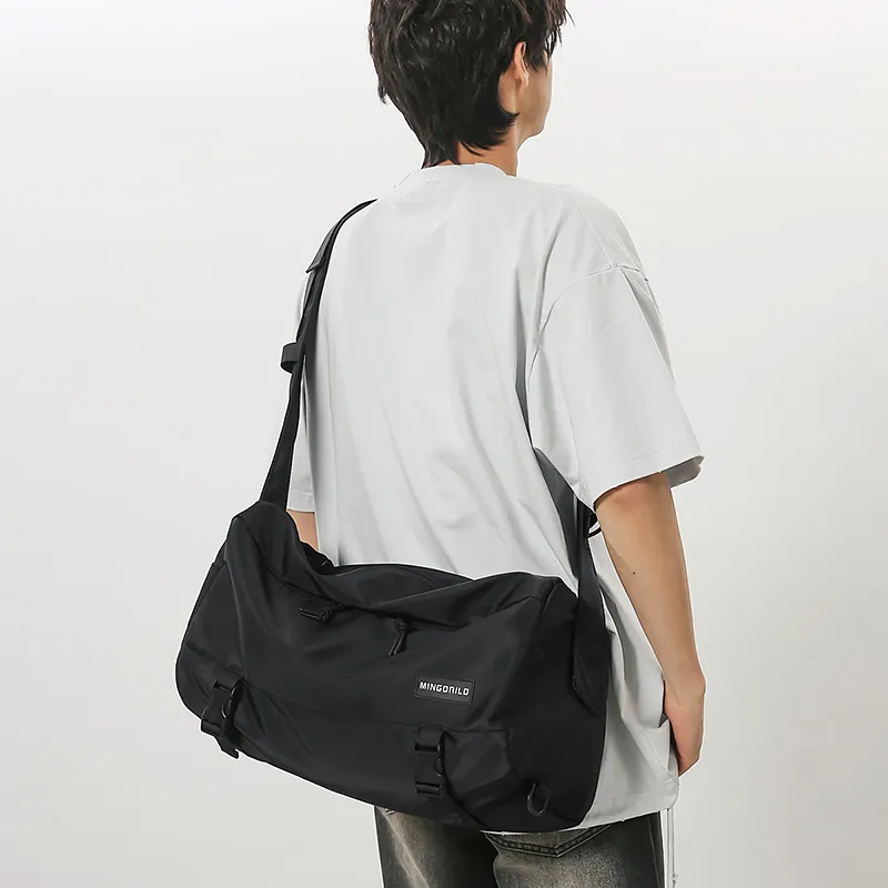 Yalu Nylon Shoulder Bag Regular Unisex Multicolor-11