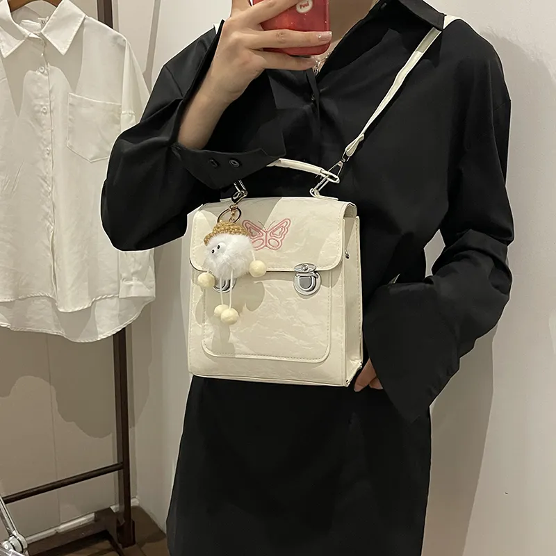 Yalu PU Backpack Women's Pink/Silver/Green/White/Black-22