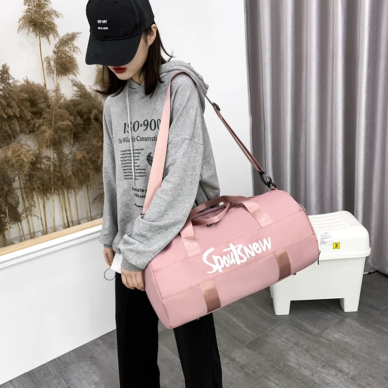 Yalu Nylon Travel Bag Unisex Pink/Black/Red/Gray-3