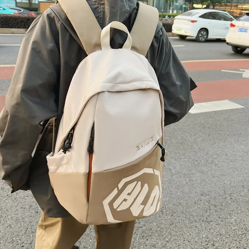 Yalu Nylon Backpack Unisex Gray/Black/Khaki/Green/Blue-7