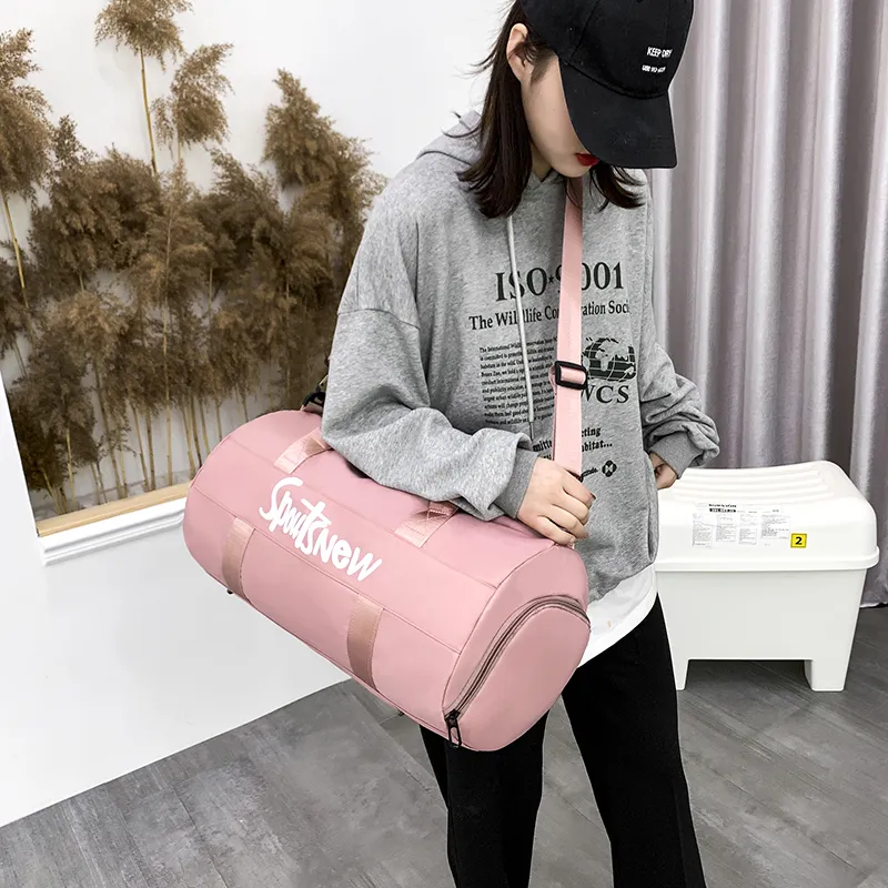 Yalu Nylon Travel Bag Unisex Pink/Black/Red/Gray-4