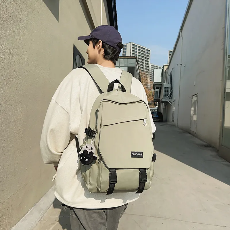 Yalu Nylon Backpack Unisex Gray/Black/Khaki/Green-19