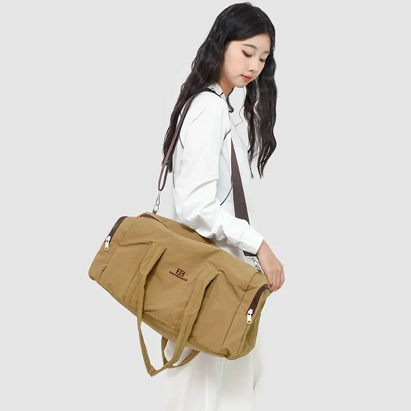 Yalu Nylon Travel Bag Unisex Gray/Purple/Yellow/Coffee-12