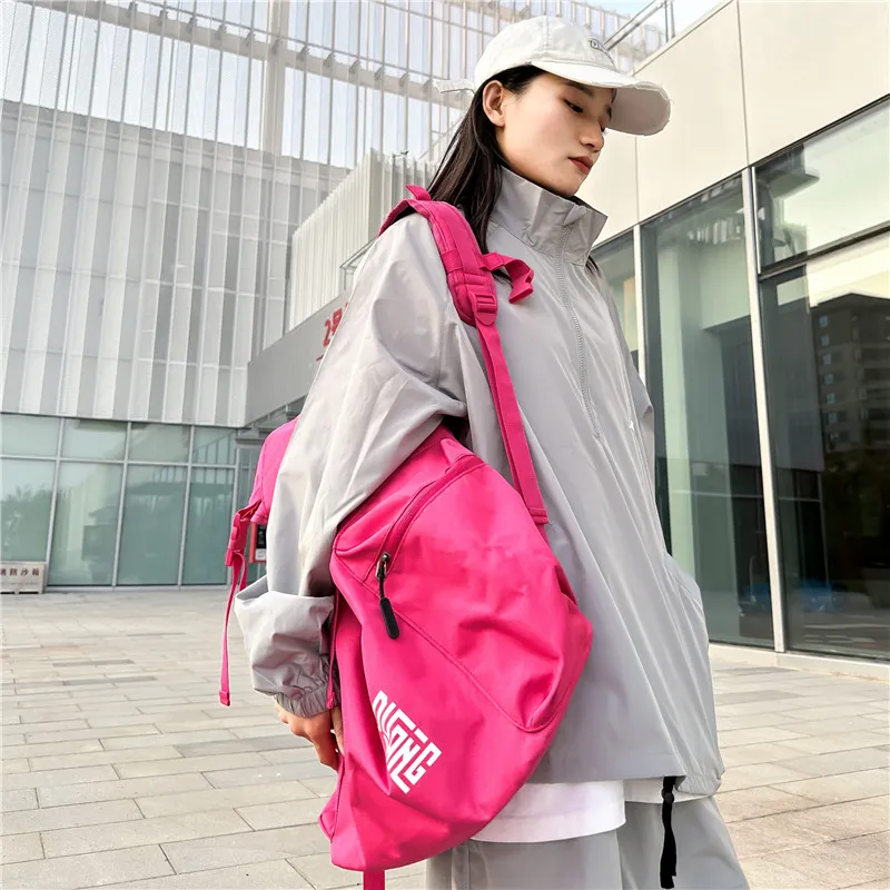 Yalu Oxford Backpack Regular Unisex Black/Gray/Pink/Sky Blue-14