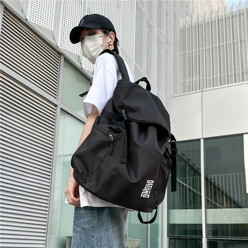 Yalu Oxford Backpack Regular Unisex Black/Gray/Pink/Sky Blue-3