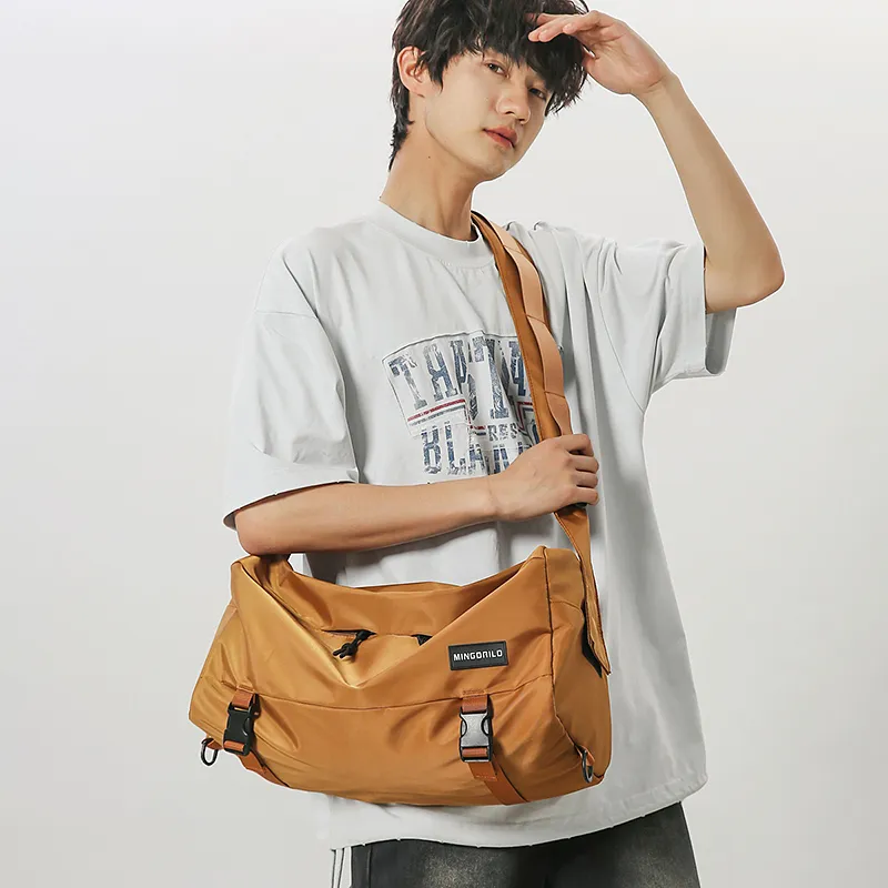 Yalu Nylon Shoulder Bag Regular Unisex Multicolor-15
