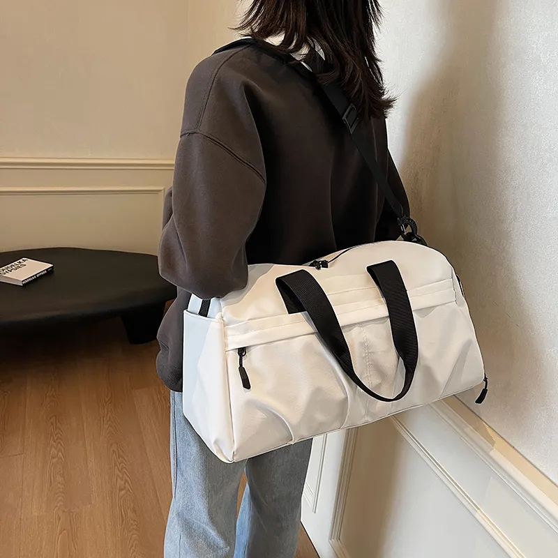 Yalu Nylon Travel Bag Unisex Black/White/Gray/Green/Purple-7