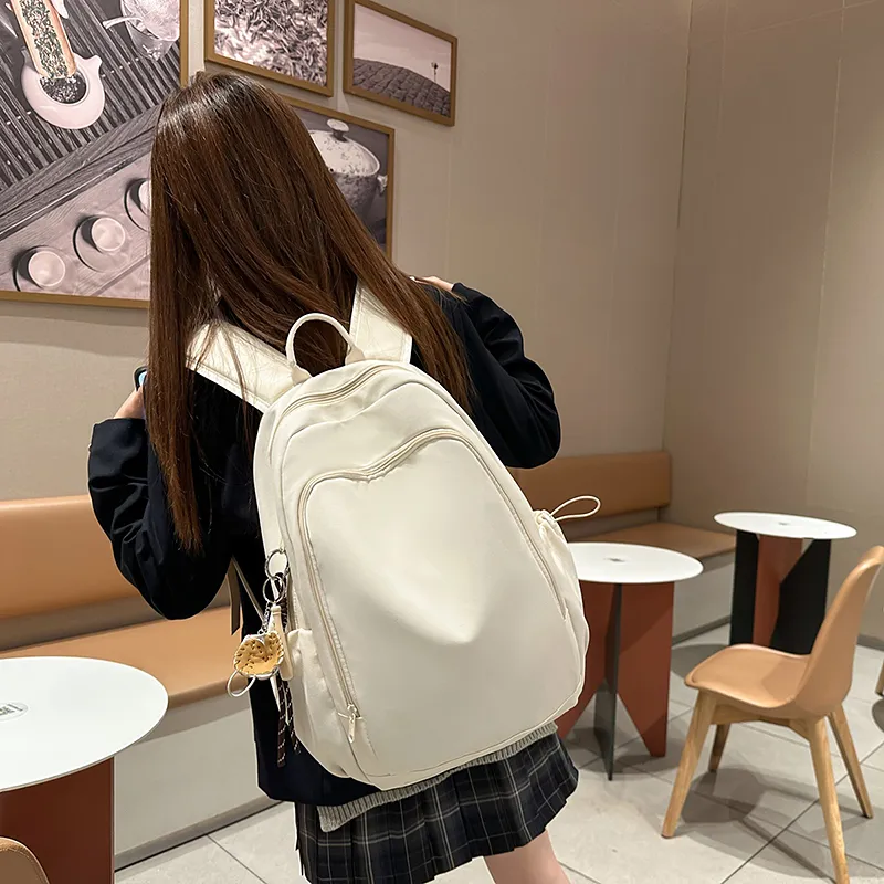 Yalu Nylon Backpack Regular Unisex White/Black/Purple/Green/Blue-2