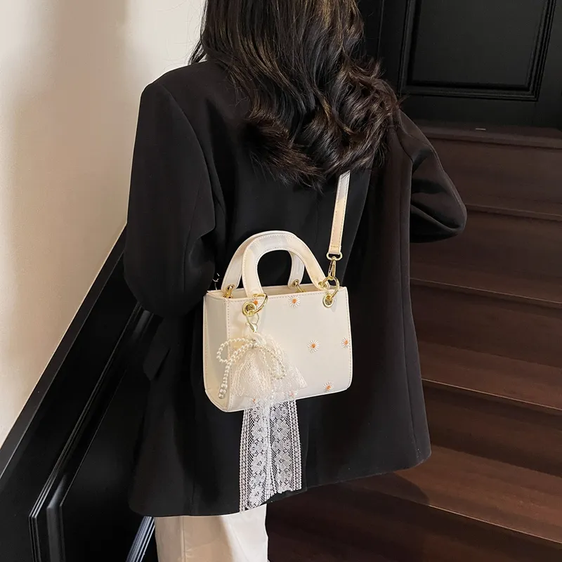 Yalu PU Box Bag, Crossbody Bag, One Shoulder Handbag Women's Black/White/Pink-10