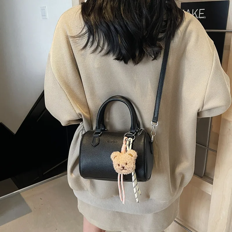 Yalu PU Cylinder Bag Crossbody One Shoulder Handbag Women's Multicolor-4