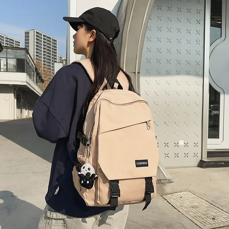 Yalu Nylon Backpack Unisex Gray/Black/Khaki/Green-13