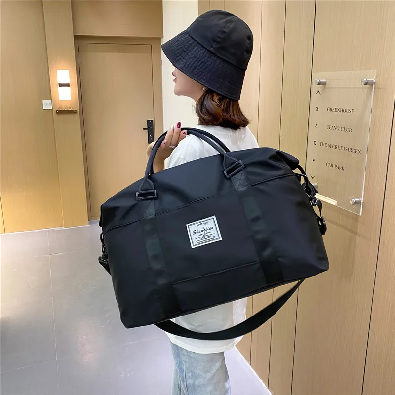 Yalu Nylon Travel Bag Unisex Black/Green/Blue/Purple/Pink/Light Gray-14