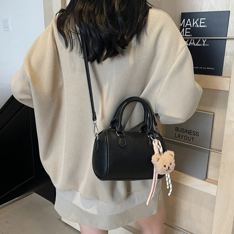 Yalu PU Cylinder Bag Crossbody One Shoulder Handbag Women's Multicolor-5
