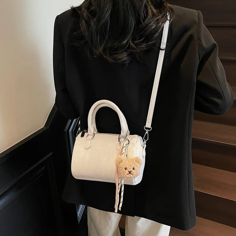 Yalu PU Cylinder Bag Crossbody One Shoulder Handbag Women's Multicolor-7