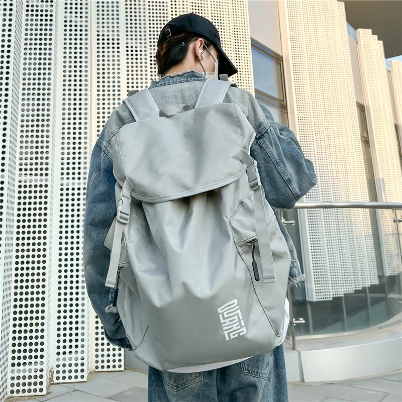 Yalu Oxford Backpack Regular Unisex Black/Gray/Pink/Sky Blue-8