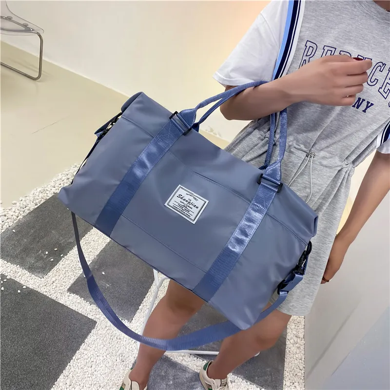 Yalu Nylon Travel Bag Unisex Black/Green/Blue/Purple/Pink/Light Gray-31