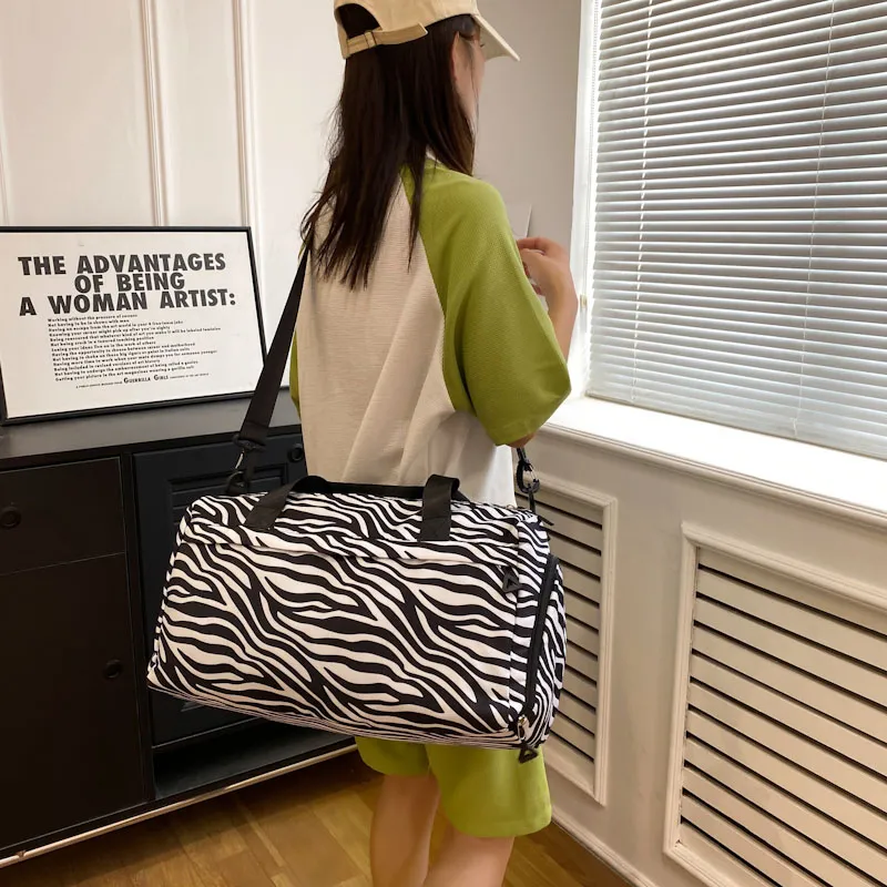 Yalu Nylon Travel Bag Unisex Black/White/Pink/Orange/Khaki-33