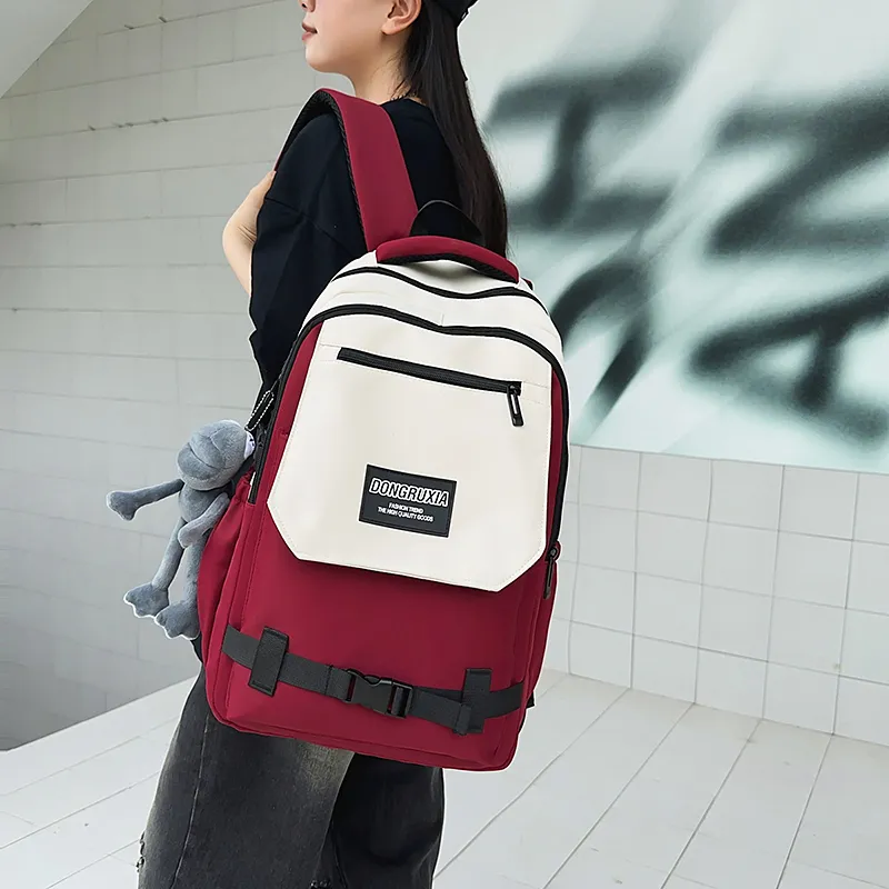 Yalu Nylon Backpack Regular Unisex Multicolor-14