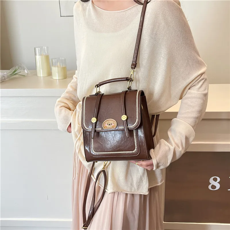 Yalu PU One Shoulder Crossbody Backpack Women's Multicolor-14