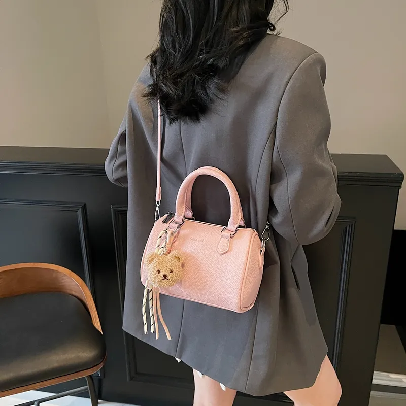 Yalu PU Cylinder Bag Crossbody One Shoulder Handbag Women's Multicolor-19