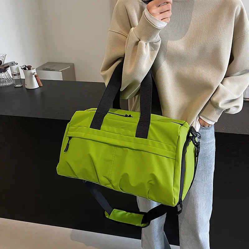 Yalu Nylon Travel Bag Unisex Black/White/Gray/Green/Purple-23