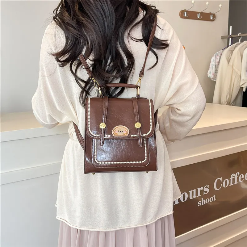 Yalu PU One Shoulder Crossbody Backpack Women's Multicolor-15