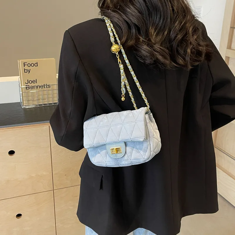 Yalu PU Crossbody Bag, Shoulder Bag Women's Ecru/Black/Blue/Pink-19