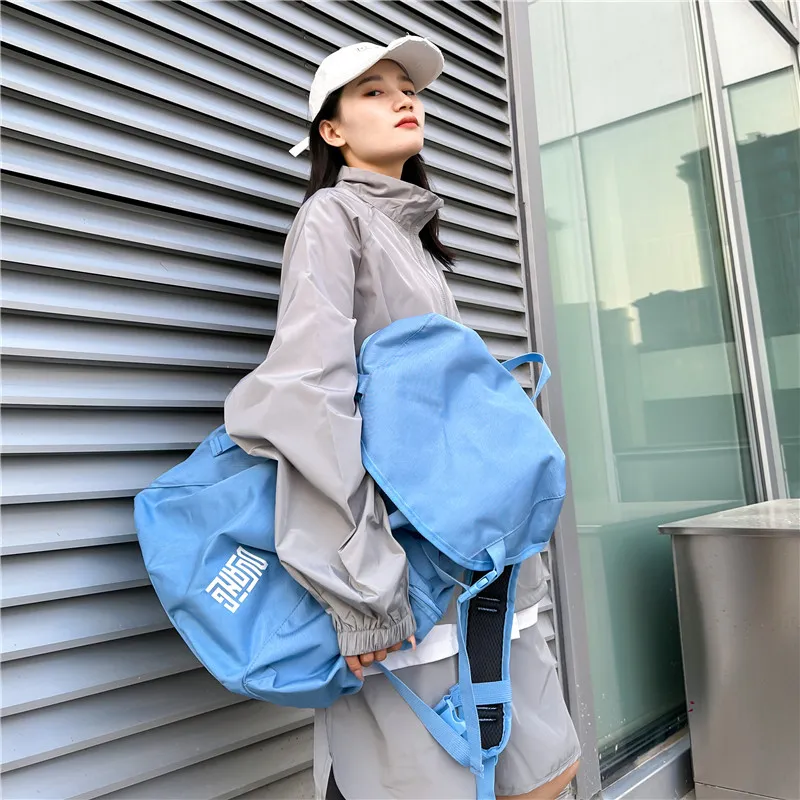 Yalu Oxford Backpack Regular Unisex Black/Gray/Pink/Sky Blue-23