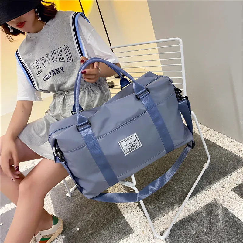 Yalu Nylon Travel Bag Unisex Black/Green/Blue/Purple/Pink/Light Gray-32