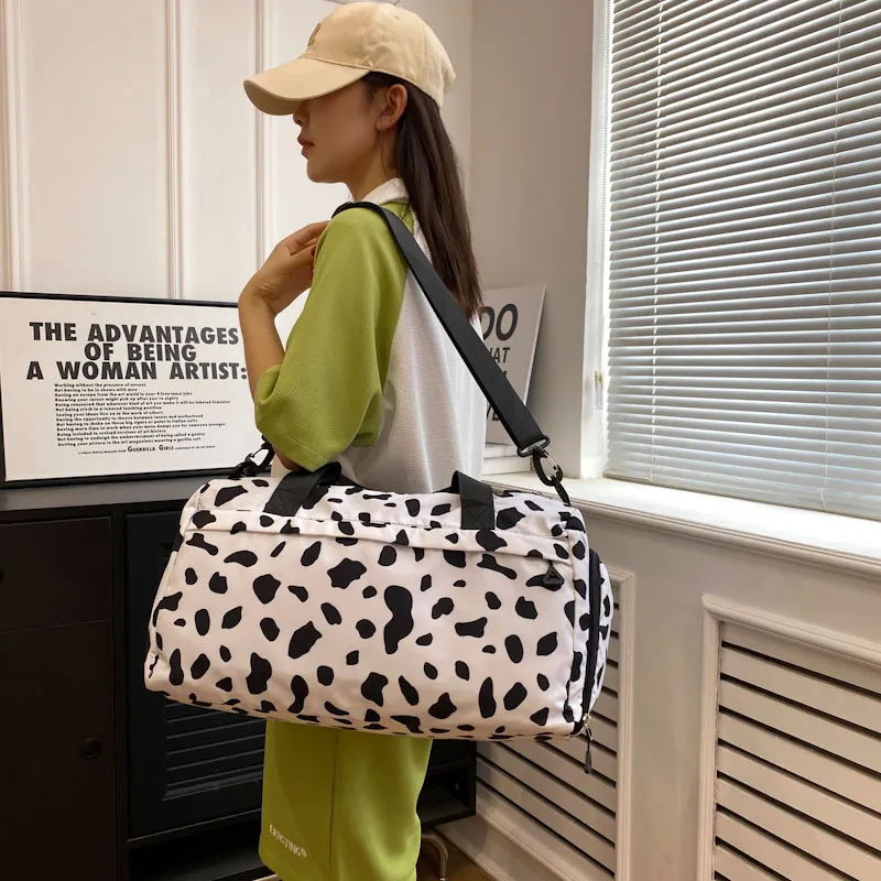 Yalu Nylon Travel Bag Unisex Black/White/Pink/Orange/Khaki-22