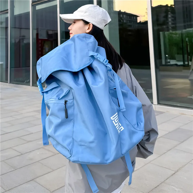 Yalu Oxford Backpack Regular Unisex Black/Gray/Pink/Sky Blue-19