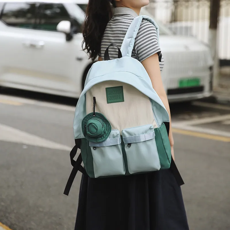 Yalu Nylon Backpack Unisex Multicolor-6