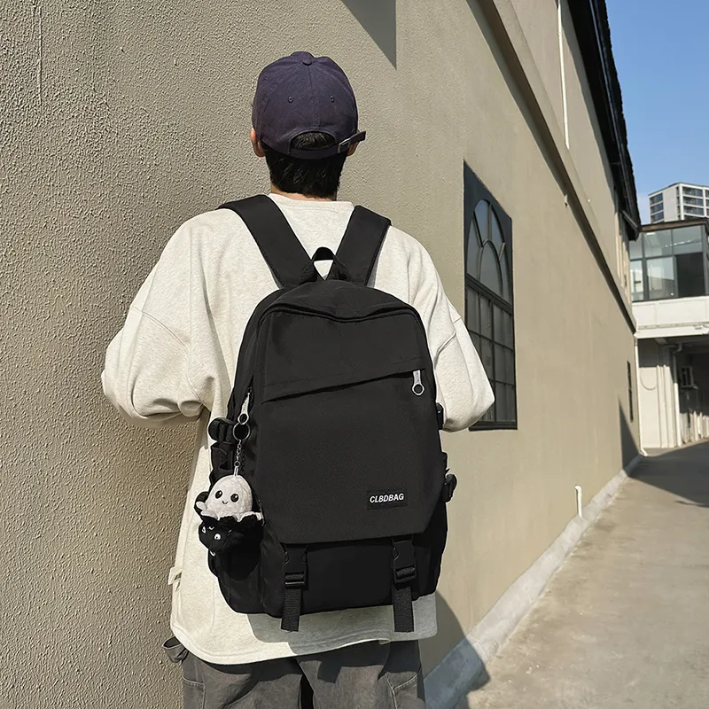 Yalu Nylon Backpack Unisex Gray/Black/Khaki/Green-3