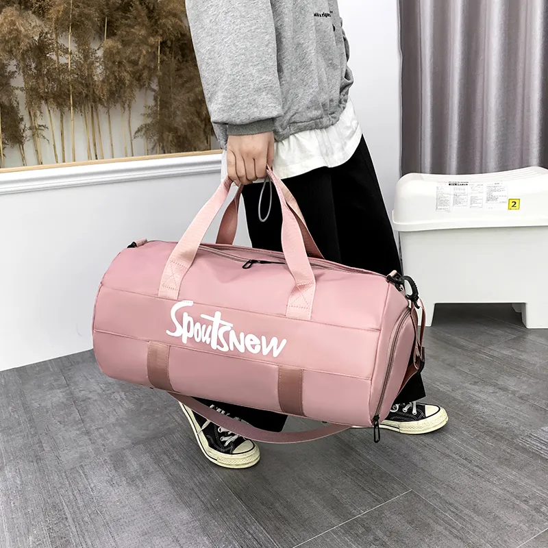 Yalu Nylon Travel Bag Unisex Pink/Black/Red/Gray-1