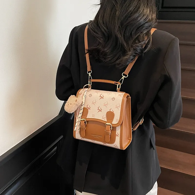 Yalu PU One Shoulder Crossbody Backpack Women's Multicolor-8