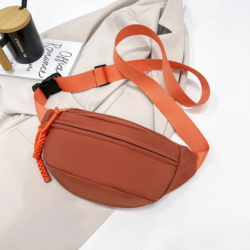Yalu Nylon Sling Bag, Crossbody Bag, Fanny Pack Unisex Red/Black/White/Orange/Pink-17