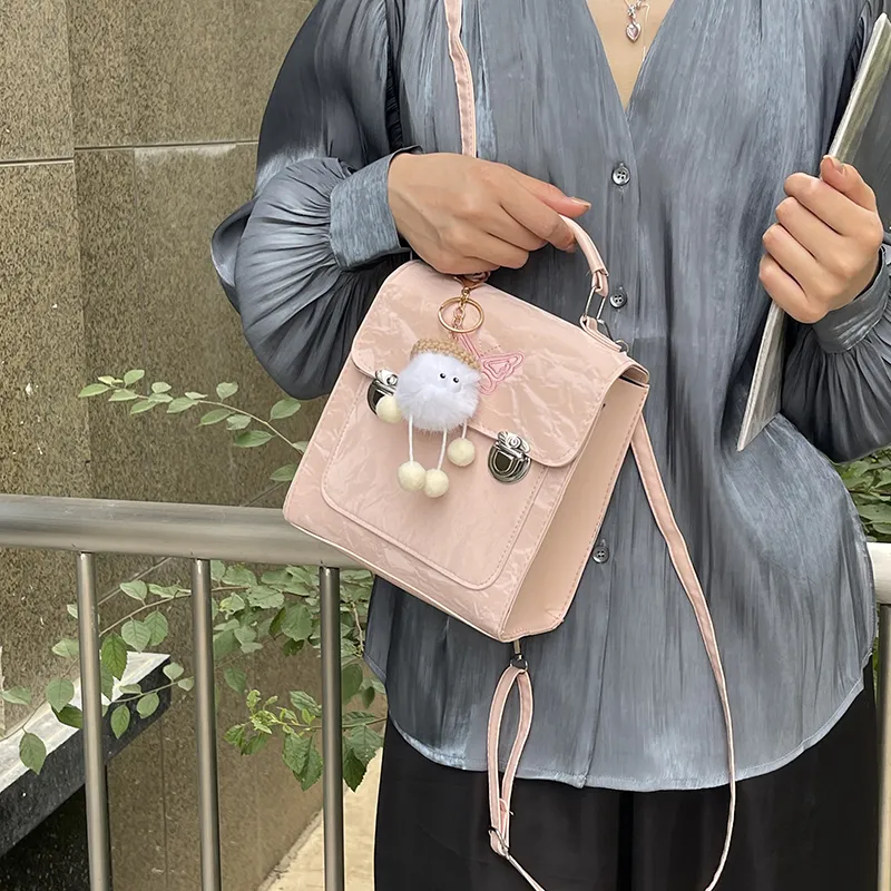 Yalu PU Backpack Women's Pink/Silver/Green/White/Black-4