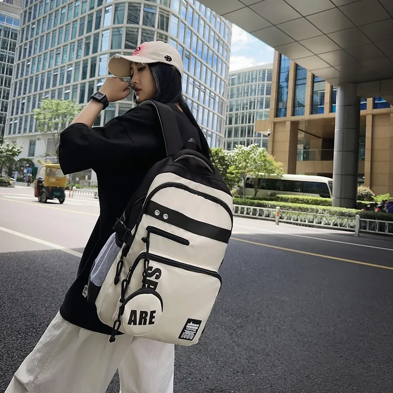 Yalu Nylon Backpack Regular Unisex Multicolor-20